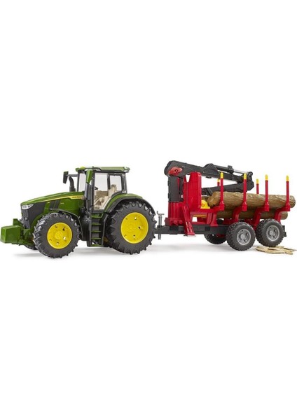 John Deere 7r 350 Traktör ve Kütük Taşıyan Römork BR03154