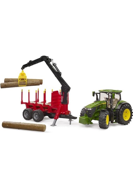 John Deere 7r 350 Traktör ve Kütük Taşıyan Römork BR03154 modelleri