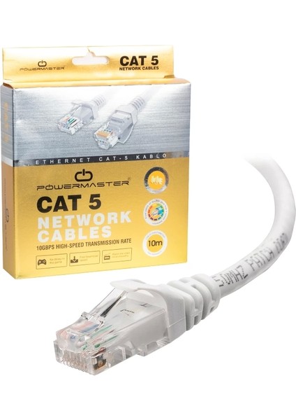Kablo Cat5 10 Metre Gri Kutulu (4887)