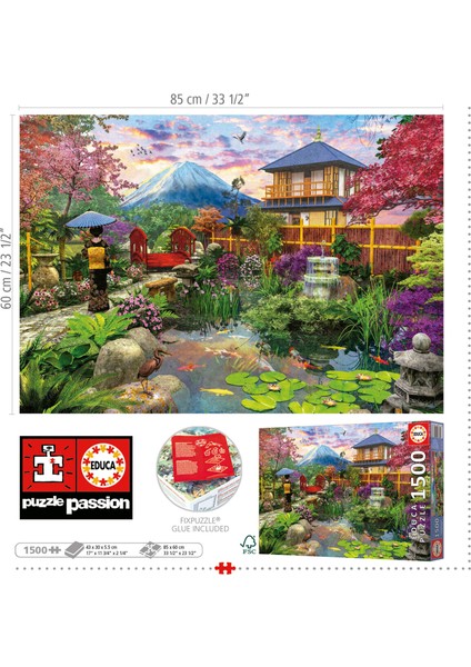 1500 Parçalı Puzzle Japon Bahçesi - 19937 - Japanese Garden modelleri