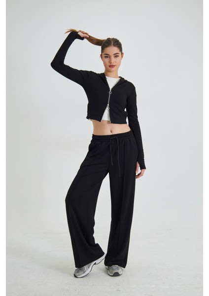 Kadın Geniş Paça Özel Dikim Modal Kumaş Pantolon indirimleri