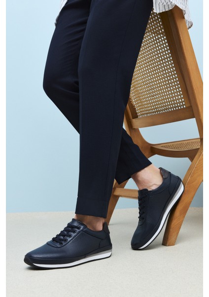 Erkek Deri Sneaker 1511002Z063 Lacivert