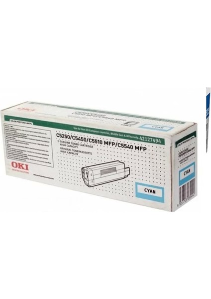 42127494 Mavi Orjinal Toner 5000 Sayfa (C5250 C5450 C5510 C5540)