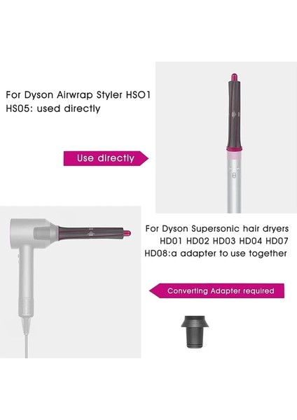 Dyson Airwrap Styler Saç Kurutma Makinesi Için 20 mm Uzun Bukle Aparatı, Adaptör Aksesuarlarıyla Bukle Saç Aleti Seti (Yurt Dışından) fırsatları
