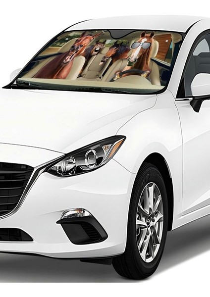 Araba Ön Cam Güneşliği Baskılı Metalize Parlak Alüminyum Katlanabilir Oto Güneşlik(130X70CM) indirimleri