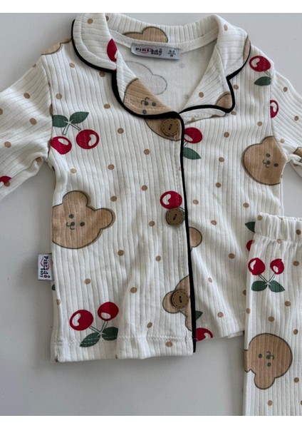 Kalp Desenli Düğme Detaylı Bebe Yaka Takım indirimleri