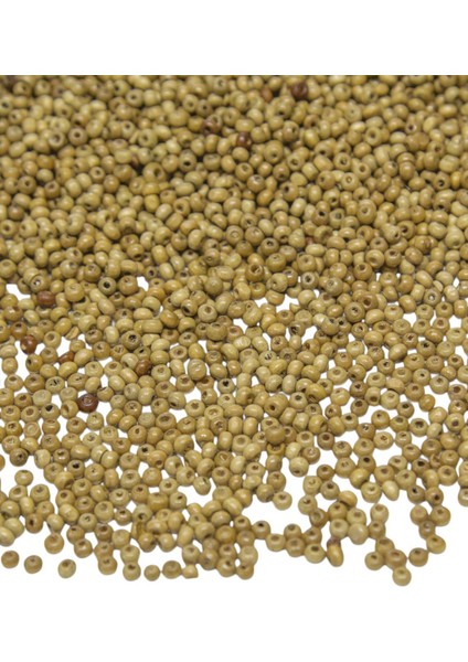 3 mm Koyu Ham Ahşap Boncuk 50 gr