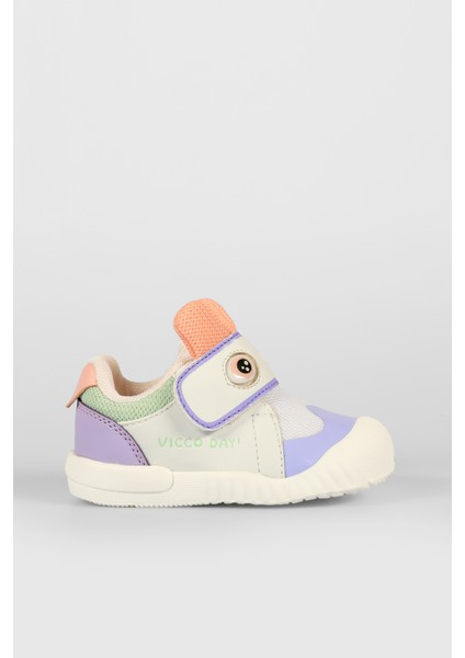 Loca Baskılı Kız Bebek Beyaz Günlük Ayakkabı