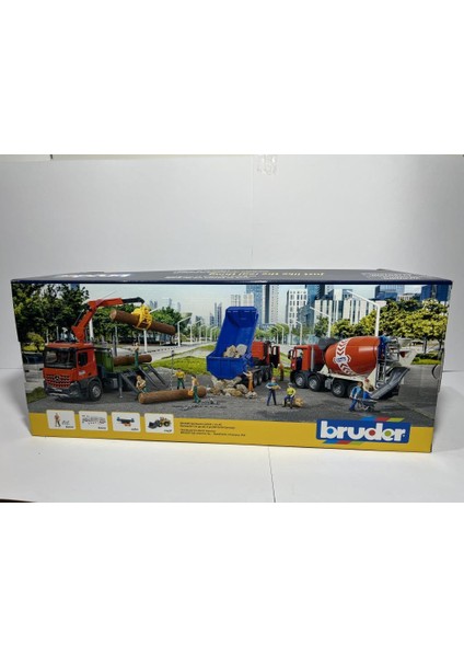 MB Arocs Damperli Kamyonu - Kırmızı Mavi BR03621