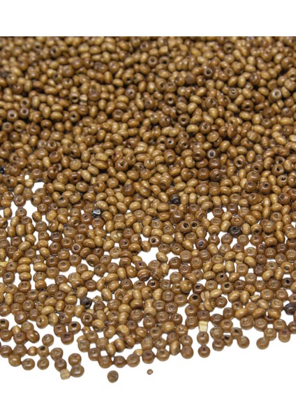 3 mm Açık Kahve Ahşap Boncuk 50 gr