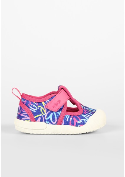 Darida Desenli Kız Bebek Lacivert Günlük Ayakkabı