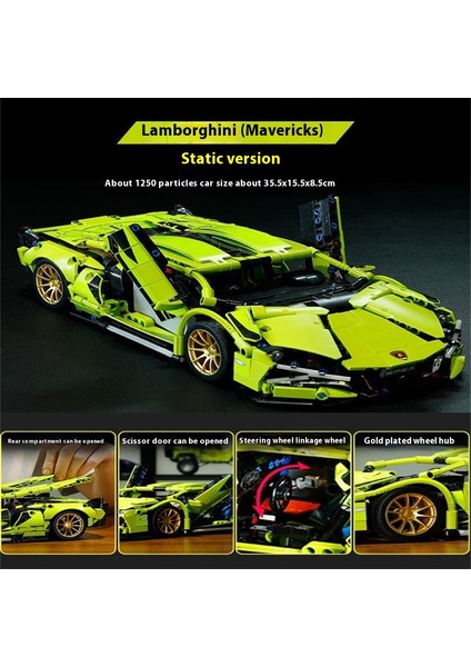 Yeni Lamborghini Porsche Model Programlama Uzaktan Kumanda Spor Araba Bulmaca Yapı Taşı Oyuncaklar (Yurt Dışından)