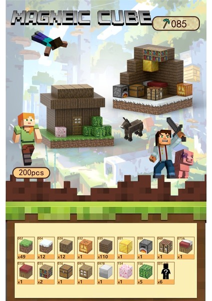 Benim Dünyam Manyetik Oyuncaklar Puzzle Küp Yapı Taşları (Yurt Dışından)