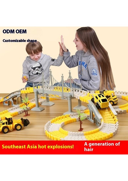 Yeni Lüks Elektrikli Parça Oyuncaklar Mühendislik Araba Tren Çocuk Eğitici Oyuncaklar (Yurt Dışından)