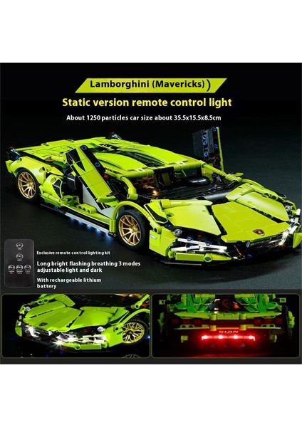 Yeni Lamborghini Porsche Model Programlama Uzaktan Kumanda Spor Araba Bulmaca Yapı Taşı Oyuncaklar (Yurt Dışından)
