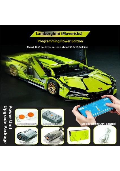 Yeni Lamborghini Porsche Model Programlama Uzaktan Kumanda Spor Araba Bulmaca Yapı Taşı Oyuncaklar (Yurt Dışından)