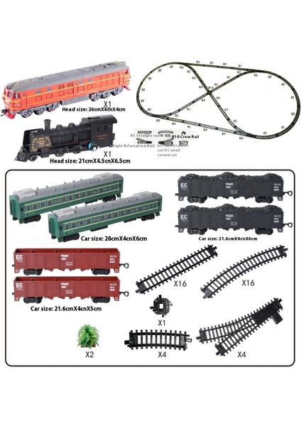 Simülasyon Elektrikli Tren Parça Seti Yüksek Hızlı Tren Oyuncak Modeli (Yurt Dışından)