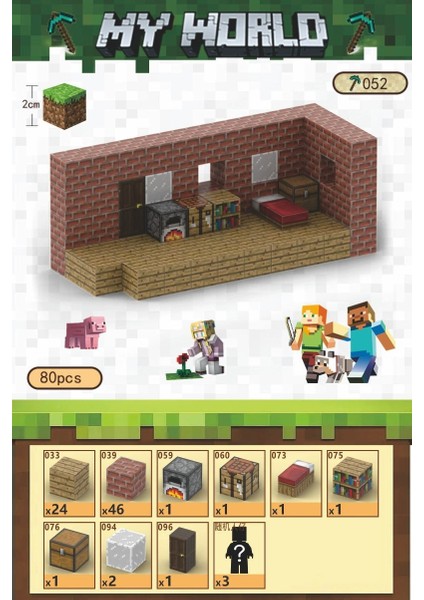 Mc Minecraft Manyetik Küpler Montaj Dıy Yapı Taşları Çocuklar Için Bulmaca Modeli Oyuncaklar (Yurt Dışından)