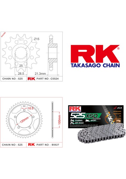 Zincir Dişli Set Aprılıa Etv 1200 Caponord Rally 13-16 X-Ringl