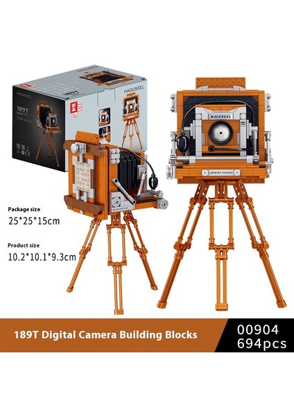 Vintage Kamera Model Yapı Taşları Çocuk Eğitici Puzzle Yapı Taşları Model Oyuncaklar (Yurt Dışından)