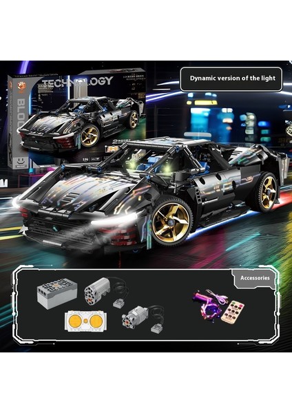 Uyumlu Konsept Lambo Süper Araba Model Araba Porsche Spor Araba Çocuk Oyuncak Yapı Taşları (Yurt Dışından)