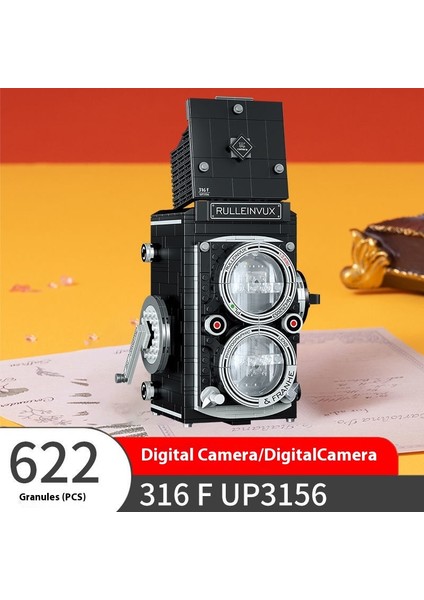 Vintage Kamera Model Yapı Taşları Çocuk Eğitici Puzzle Yapı Taşları Model Oyuncaklar (Yurt Dışından)