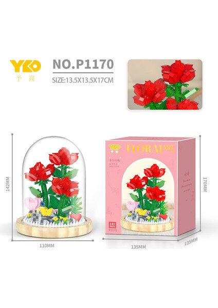 Saksı Yapı Taşı Küçük Pelet Puzzle Kız Serisi Doğum Günü Hediyesi (Yurt Dışından)