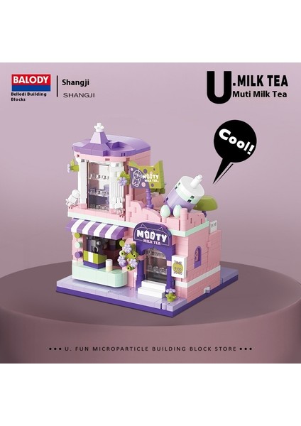 Sokak Sahnesi Yapı Taşları Puzzle Montajı Çocuk Oyuncakları Kulübe Modeli Süsler (Yurt Dışından)