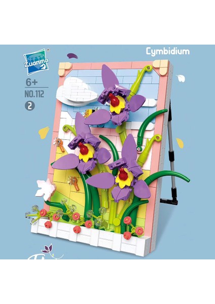 Çiçek Yapı Taşları Perpetual Çiçek Puzzle Oyuncak Dekorasyon Doğum Günü Hediyesi (Yurt Dışından)