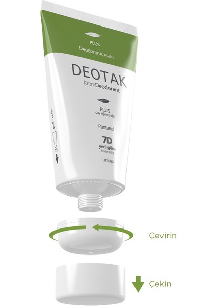 Plus Ekstra Koruma 7 Güne Kadar Etkili Krem Deodorant 35 ml