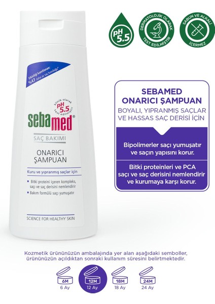 Kuru ve Yıpranmış Saçlar İçin Nemlendirici Etkili Onarım Şampuanı 400 ml + 200 ml Set