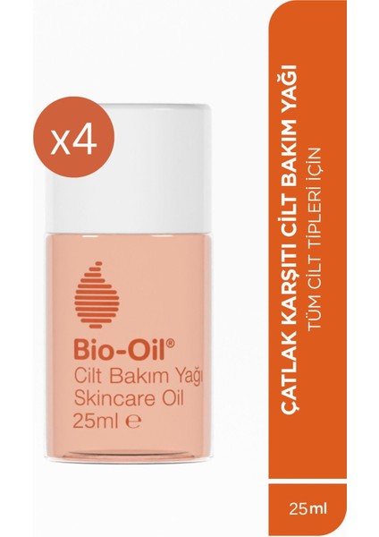 Çatlak Karşıtı & Leke Karşıtı Nemlendirici Cilt Bakım Yağı 25 ml - 4 Adet
