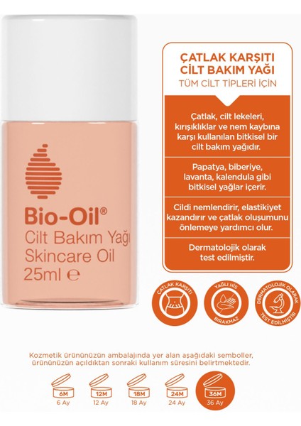 Çatlak Karşıtı & Leke Karşıtı Nemlendirici Cilt Bakım Yağı 25 ml - 4 Adet
