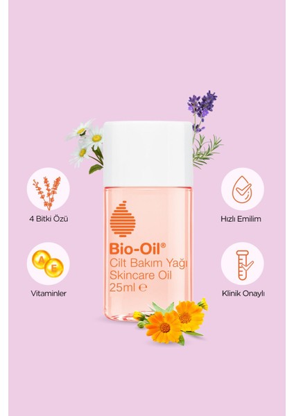 Çatlak Karşıtı & Leke Karşıtı Nemlendirici Cilt Bakım Yağı 25 ml - 4 Adet