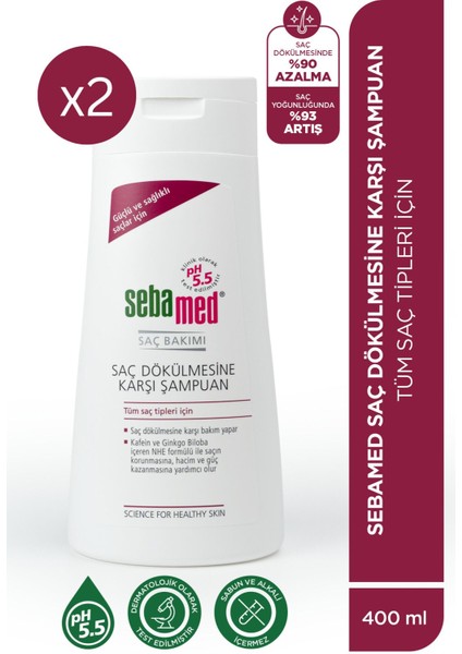 Etkili Anti Hairloss Şampuan 400 ml x 2