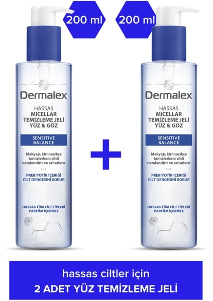 Sensitive Balance Hassas Ciltler Için Avantajlı Temizleme Jeli Seti 200 ml x 2 Adet