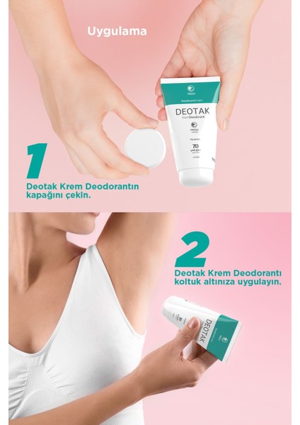 Mentol Ferahlığı 7 Güne Kadar Etkili Krem Deodorant 35 ml x 3 Adet