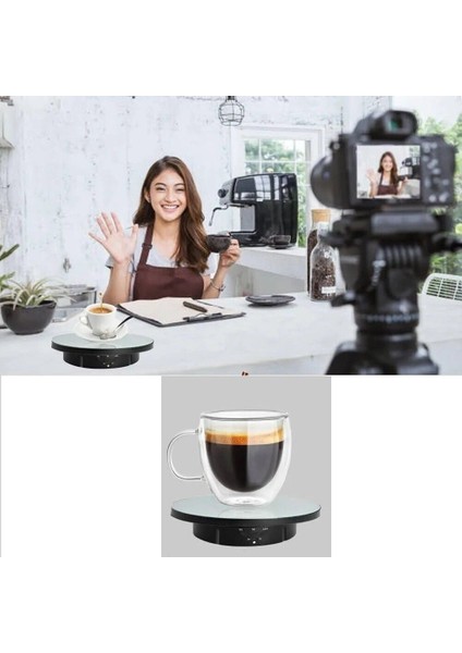 2in1 Aynalı 360°Dönen Uzaktan Kumandalı Sunum Standı 10 kg fırsatları