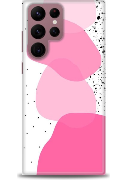 Samsung Galaxy S24 Ultra Kılıf Hd Baskılı - Pembe Beyaz Siyah