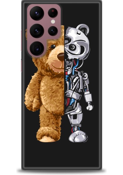 Samsung Galaxy S25 Ultra Kılıf Hd Baskılı - Ayı ve Iskeleti