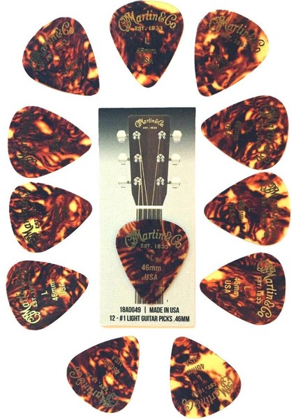 18A0049 Light 0.46MM Gitar Pena (12 Adet)