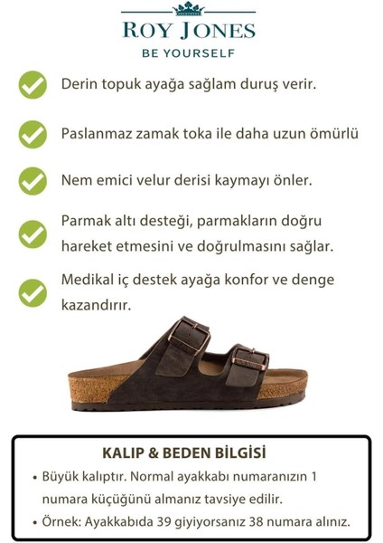 Ortopedik Tabanlı Konfor Modeli Terlik Çift Bantlı Tokalı Günlük Rahat Dışarı Ev Içi Terliği