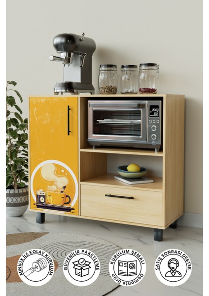 Yellow Design "dafni" Kahve Köşesi Mutfak Dolabı
