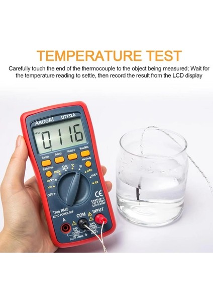 Dijital Multimetre 4000 Counts Test Cihazi DT132A