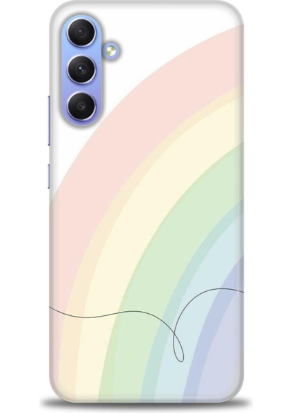 Samsung Galaxy S25 Kılıf Hd Baskılı - Soft Gökkuşağı