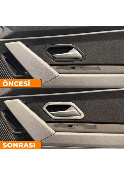 Renault Duster Krom Iç Kapı Kolu Çerçevesi 4 Prç 2024 Üzeri (Mat Krom) indirimleri