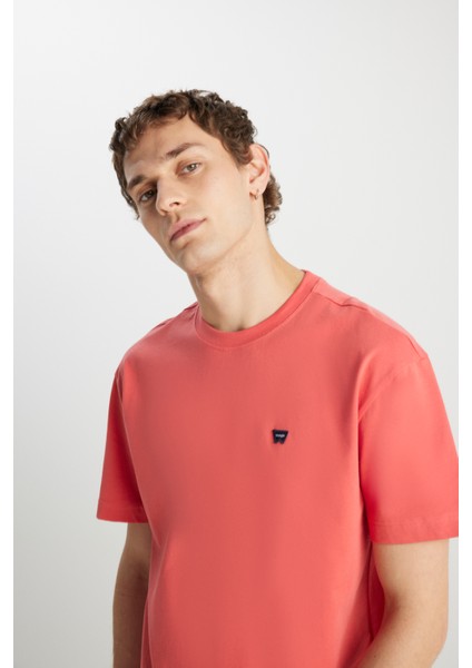 Regular Fit Normal Kesim Bisiklet Yaka %100 Pamuk Turuncu Tişört fırsatları