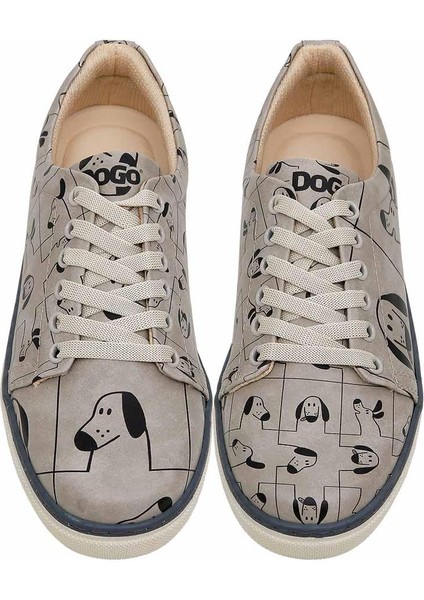 Kadın Vegan Deri Çok Renkli Sneakers - I Woof You Tasarım fiyatları