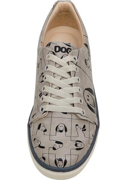 Kadın Vegan Deri Çok Renkli Sneakers - I Woof You Tasarım indirimleri