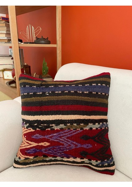 40 x 40 cm Güneybatı Stili El Dokuma Geometrik Desenli Türk Kırlent Kılıf modelleri